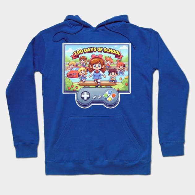 100 Days of School Video Game Hoodie by Etopix